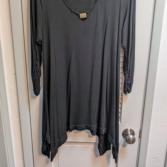 Women's Black Tunic Handkerchief Hem Size XL - Picture 7 of 7